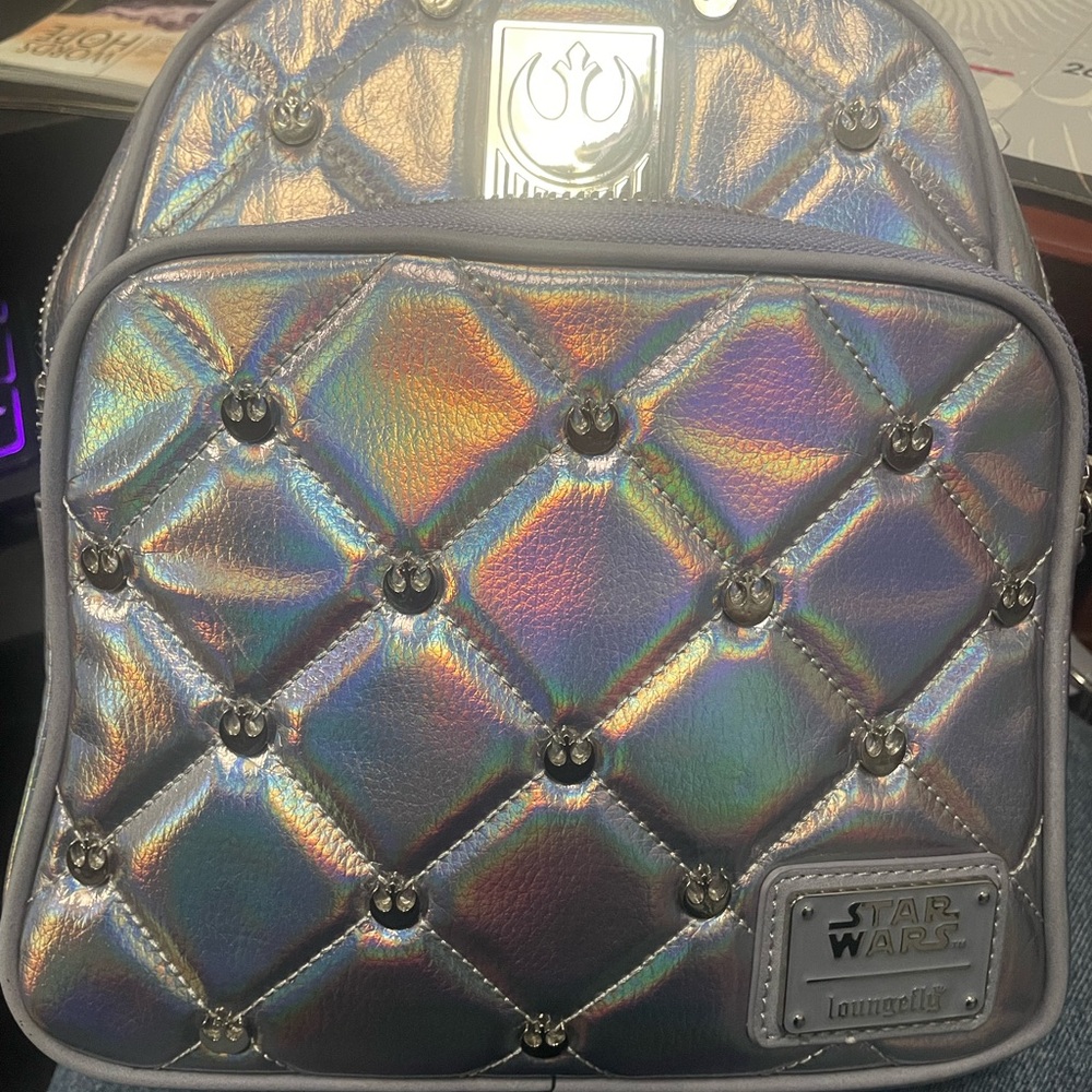 Star Wars Loungefly Holographic Empire Strikes 40th Anniversary Backpack &Wallet